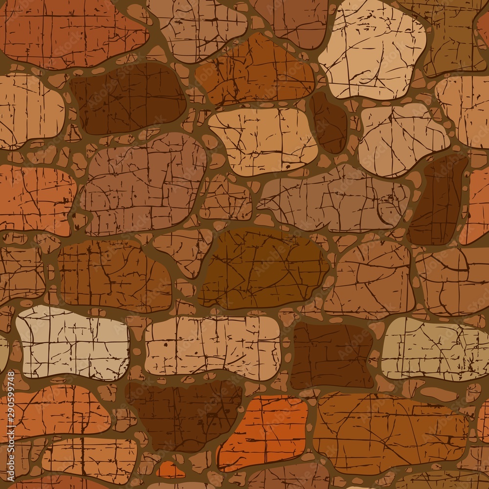 Masonry walls made of large stones. Vector seamless Masonry walls made of large stones. Vector seamless