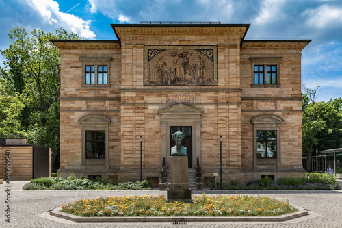 Exterior view of the Wahnfried, villa of Wagner in Bayreuth, Bavaria