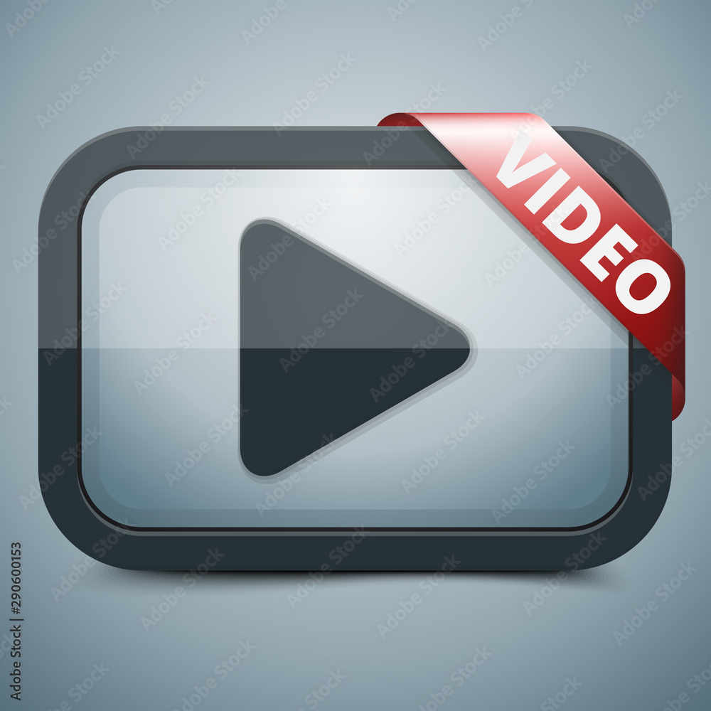 Video Play Arrow button sign illustration Video Play Arrow button sign illustration