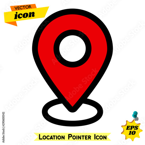Free Download Location Pointer Icon. Location Map Icon. vector illustration - GFXLoad
