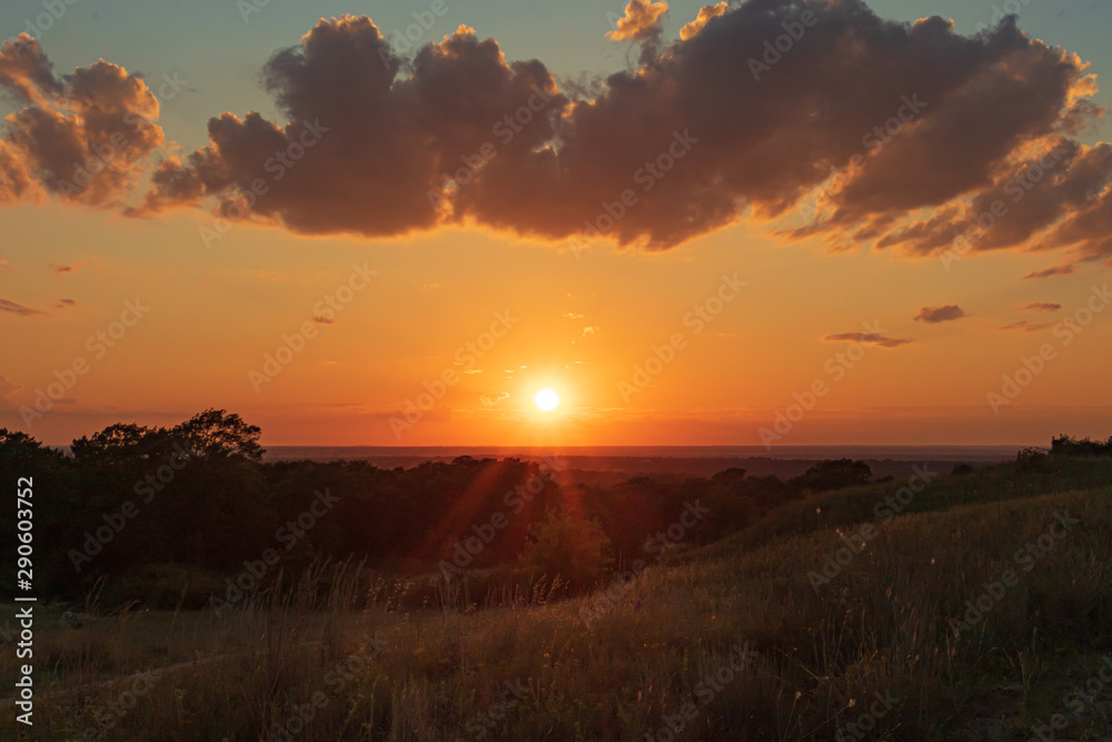 Golden sunset in Texas