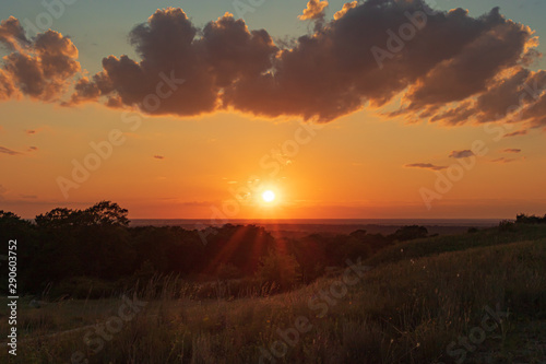 Golden sunset in Texas