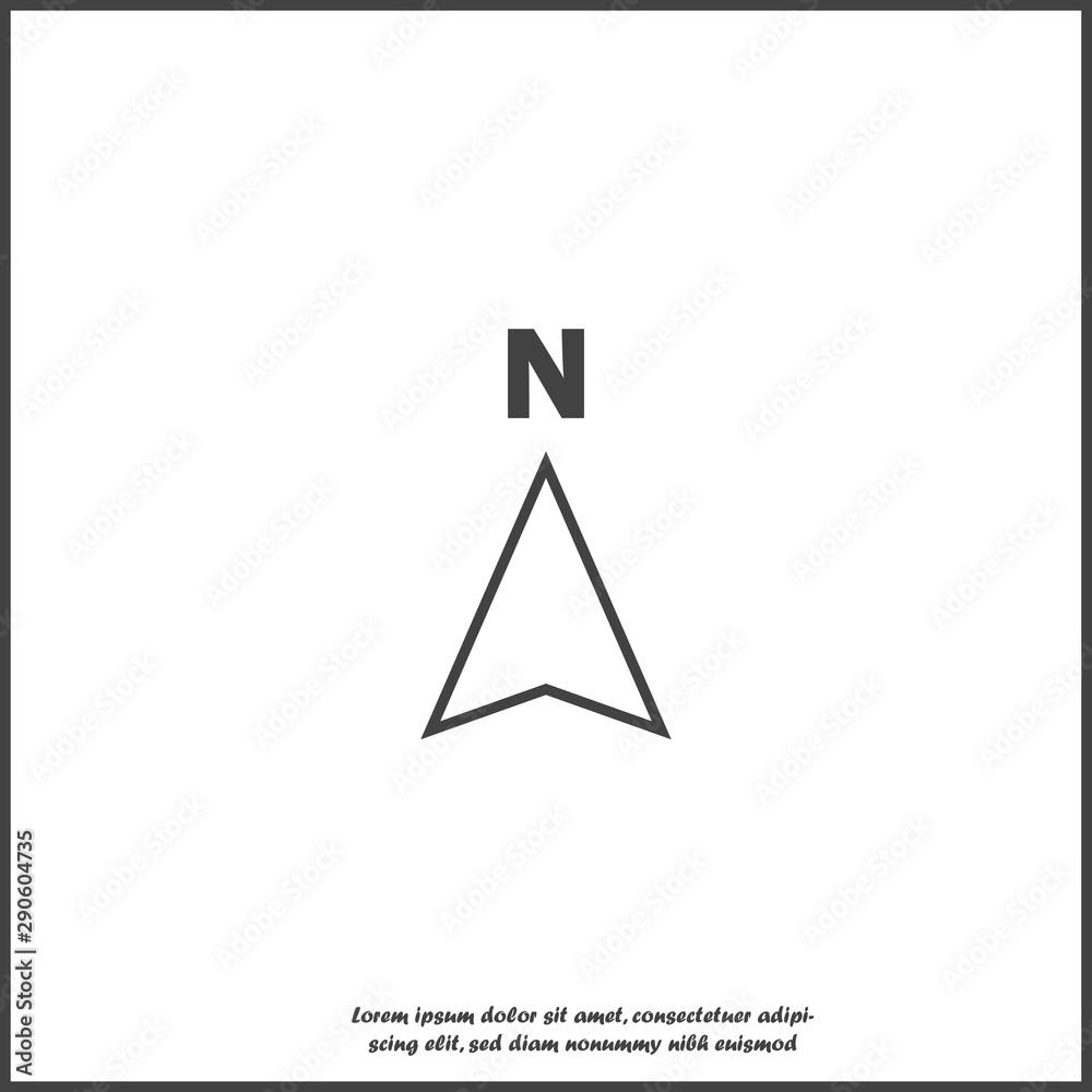 Vector icon of the compass. Illustration of a compass symbol for determining the sides of the world on white isolated background. Layers grouped for easy editing illustration. For your design Vector icon of the compass. Illustration of a compass symbol for determining the sides of the world on white isolated background. Layers grouped for easy editing illustration. For your design