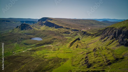 The dramatic landscape of the Quiraing on the Isle of Skye, Scotland