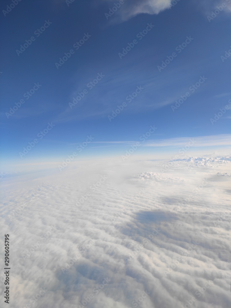 blue sky and clouds