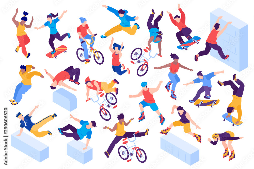 Extreme City Sport Isometric Set