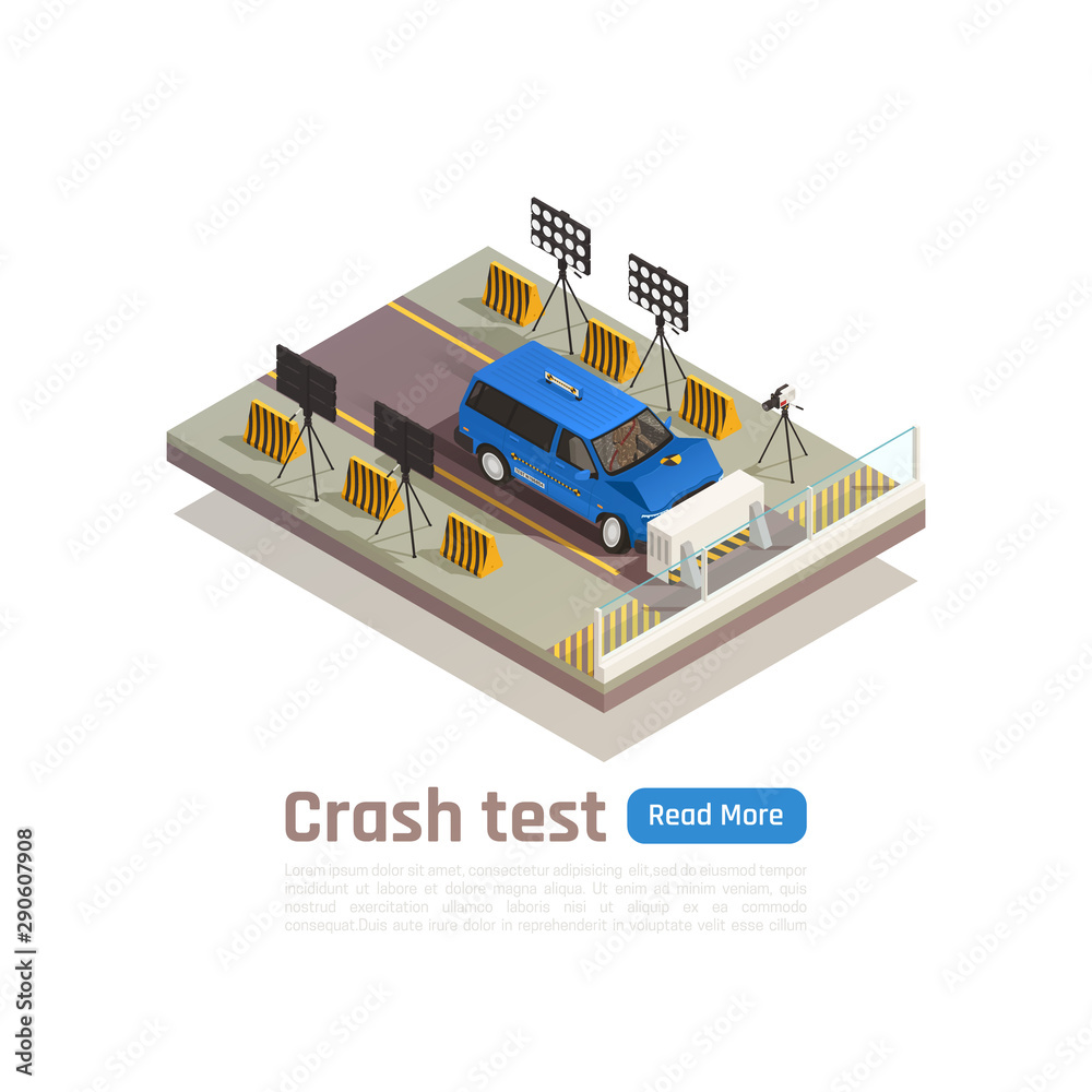 Fototapeta premium Automobile Crash Test Composition