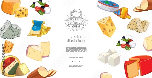 Colorful Natural Organic Cheese Template