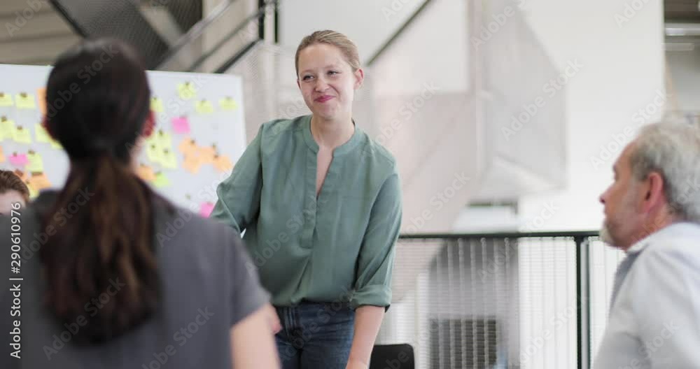 Businesswoman shaking hands at the end of a meeting Businesswoman shaking hands at the end of a meeting