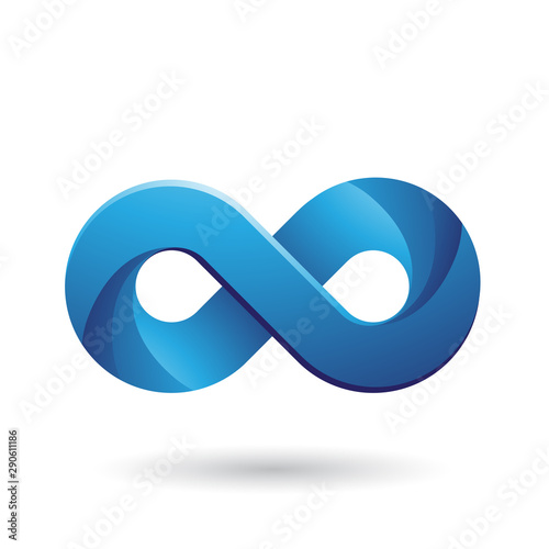 Infinity Symbol with Blue Color Tints Illustration