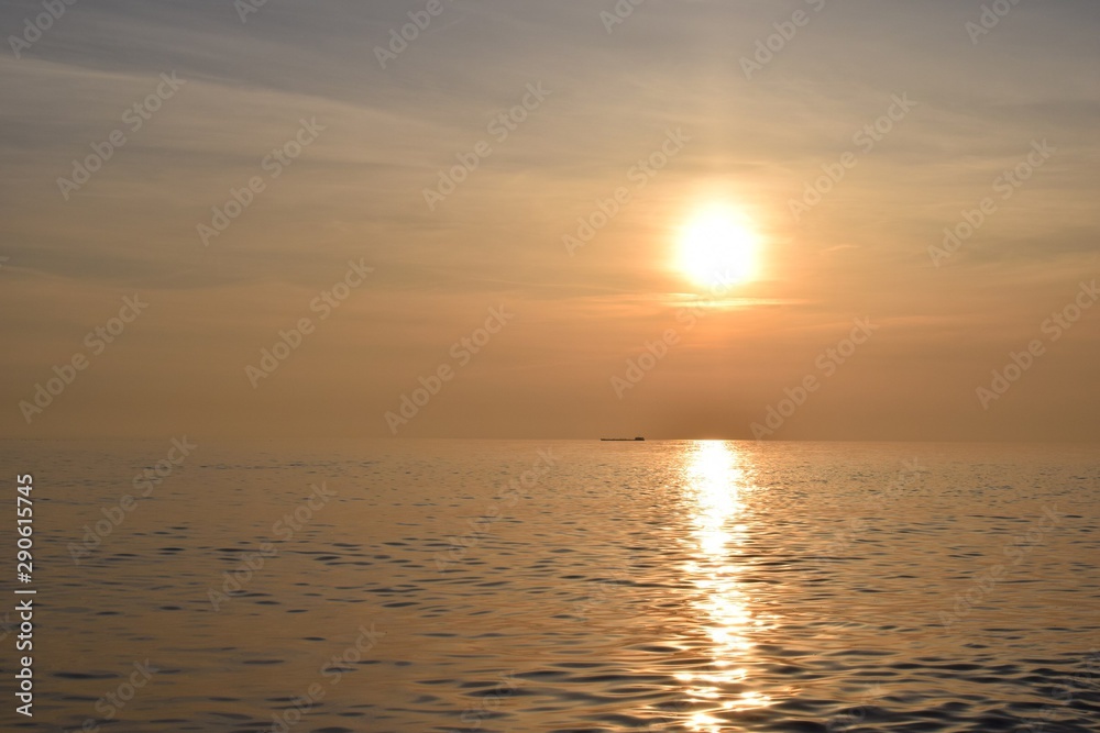 sunset over the sea sunset over the sea