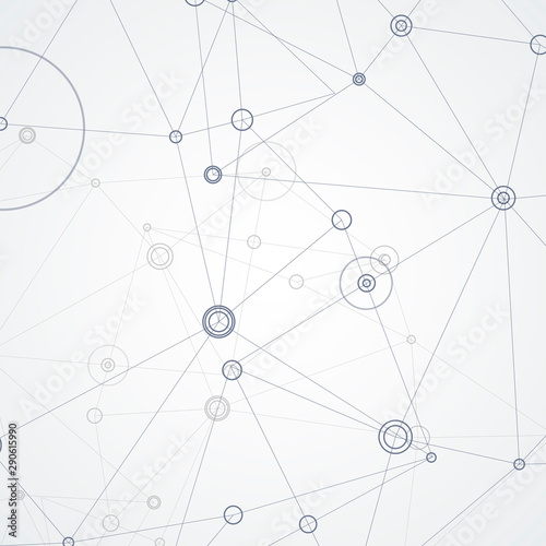 Dynamic concept molecule structure. Abstract technology background