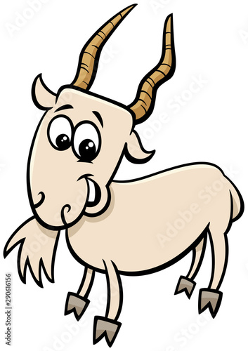 happy goat farm animal cartoon character
