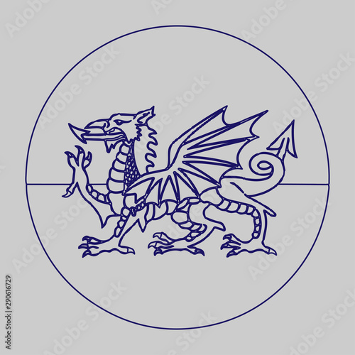 Welsh Dragon Vector illustration eps 10.