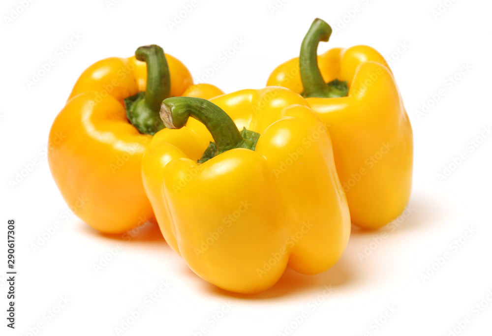 fresh bell pepper (capsicum) on white background fresh bell pepper (capsicum) on white background