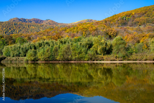 Fototapeta Naklejka Na Ścianę i Meble -  Mountain landscape, lake and mountain range