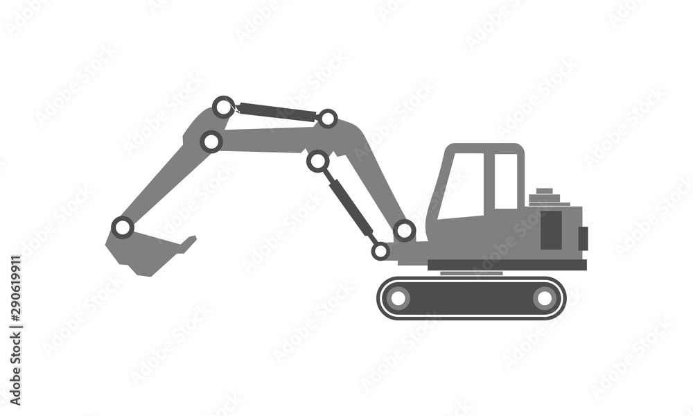 Naklejka premium Excavator illustration vector