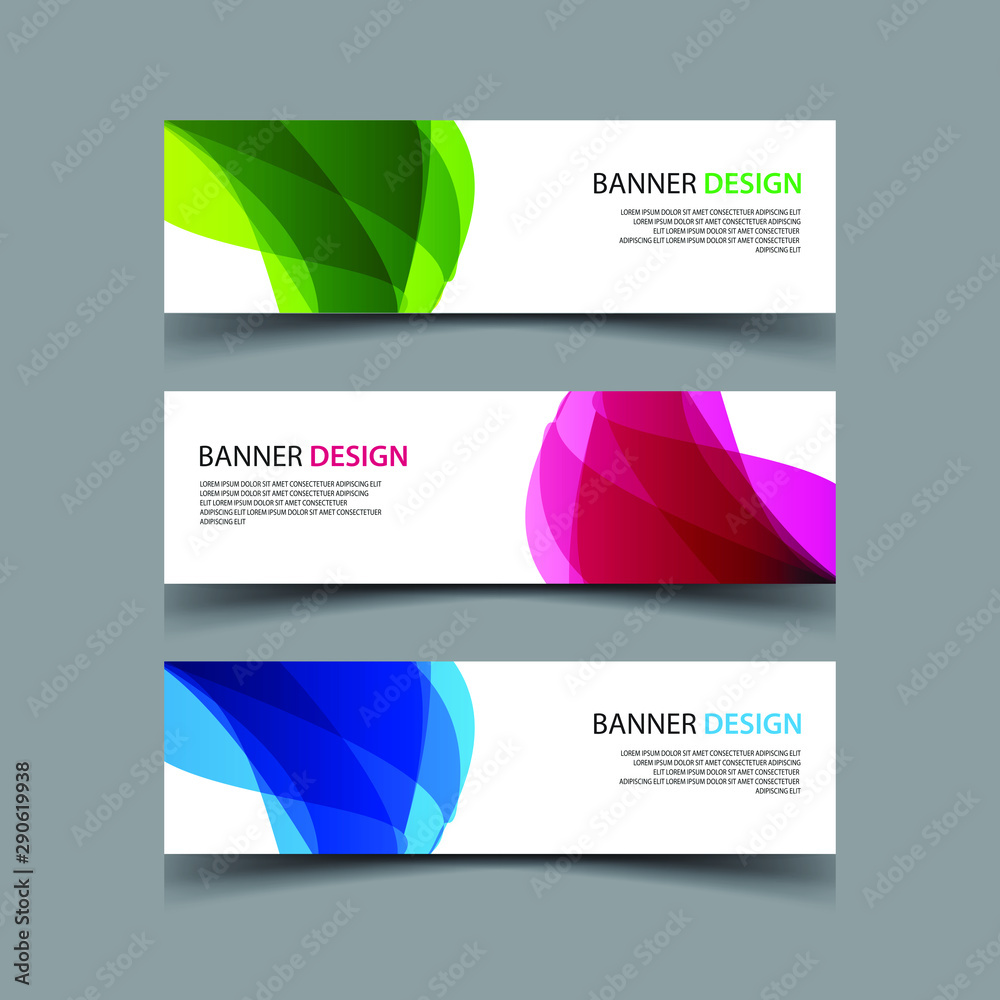 Naklejka premium Vector Abstract design banner web template