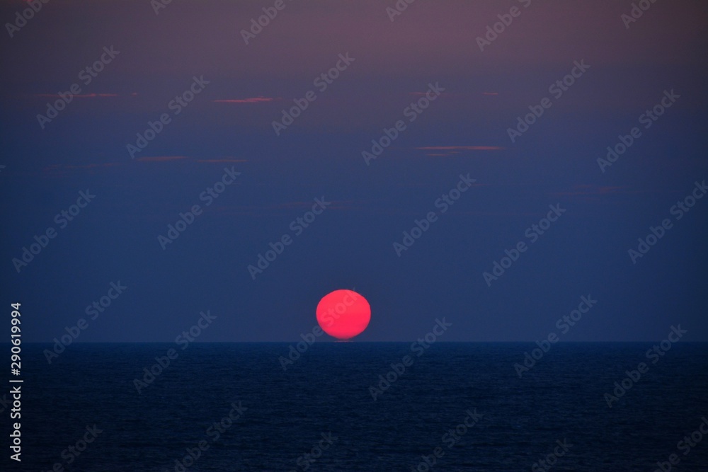 a sunrise on the beach in Mamaia a sunrise on the beach in Mamaia