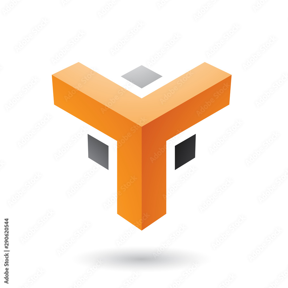 Orange and Black Futuristic Corner Shape Illustration Orange and Black Futuristic Corner Shape Illustration