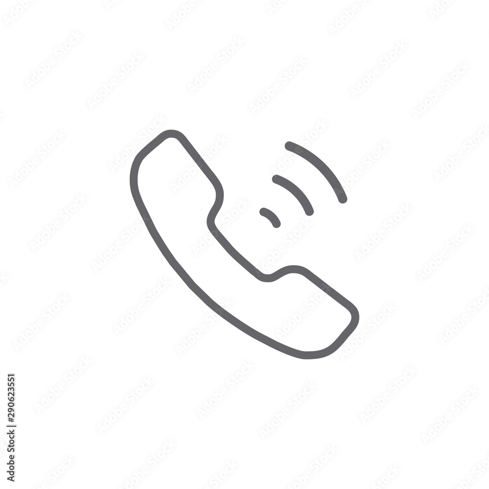 Fototapeta premium Phone Call Line Icon