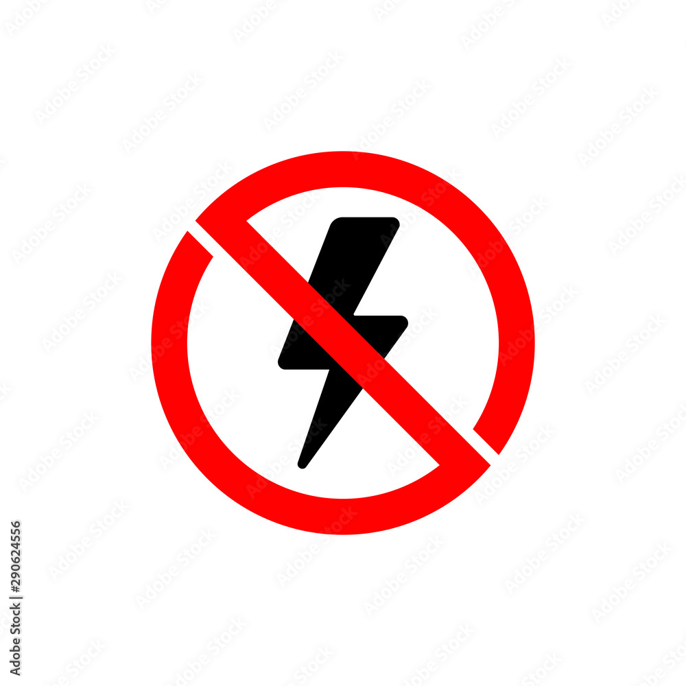 No lightning vector icon sign vector design. No lightning vector icon sign vector design.