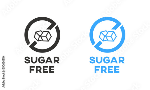 Sugar free icon vector design. Diabetic food mark.