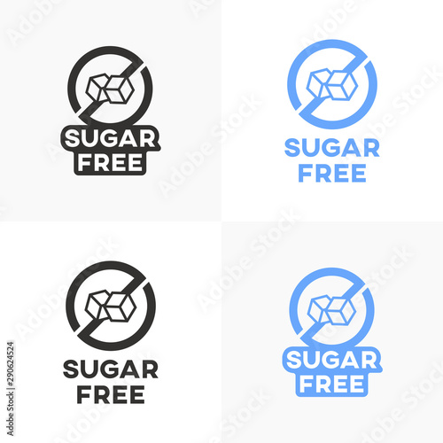 Sugar free icon vector design. Diabetic food mark.