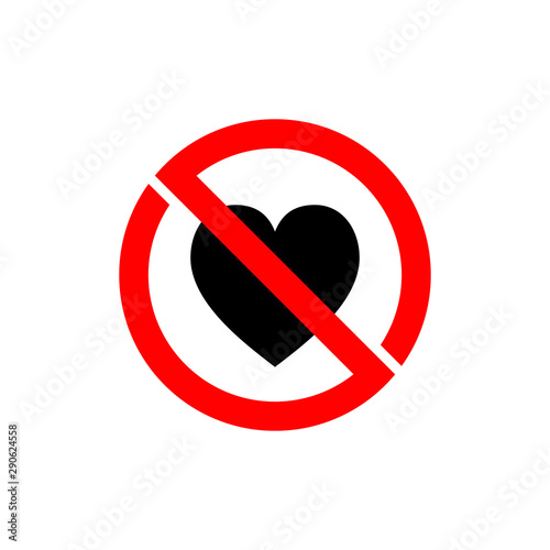Dislike isolated icon sign vector design. No love symbol.