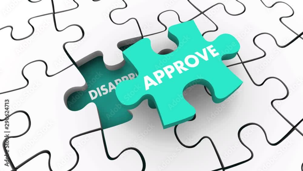 Approve Vs Disapprove Positive Answer Response Puzzle 3d Animation Approve Vs Disapprove Positive Answer Response Puzzle 3d Animation