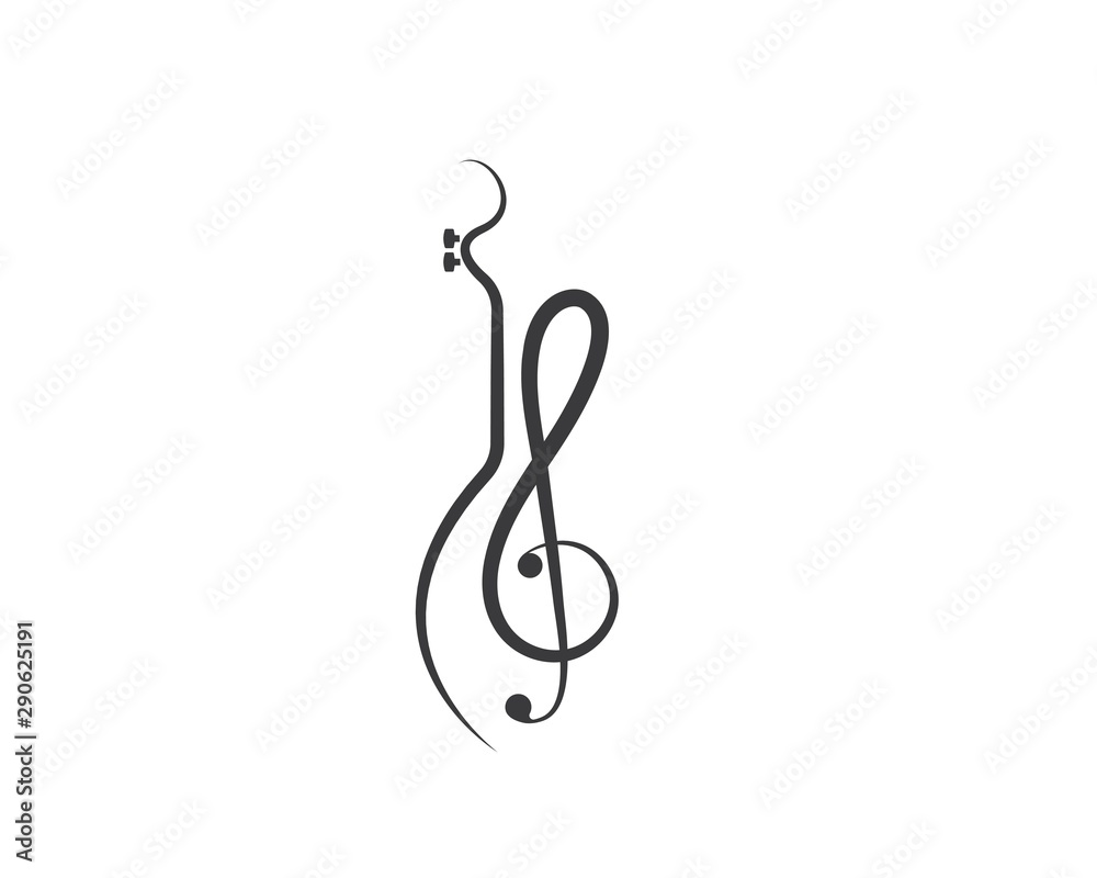 note guitar icon logo vector illustration design note guitar icon logo vector illustration design