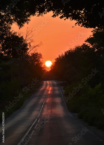the sun at the end of the road