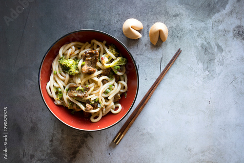 Udon Noodles with Beef and ...