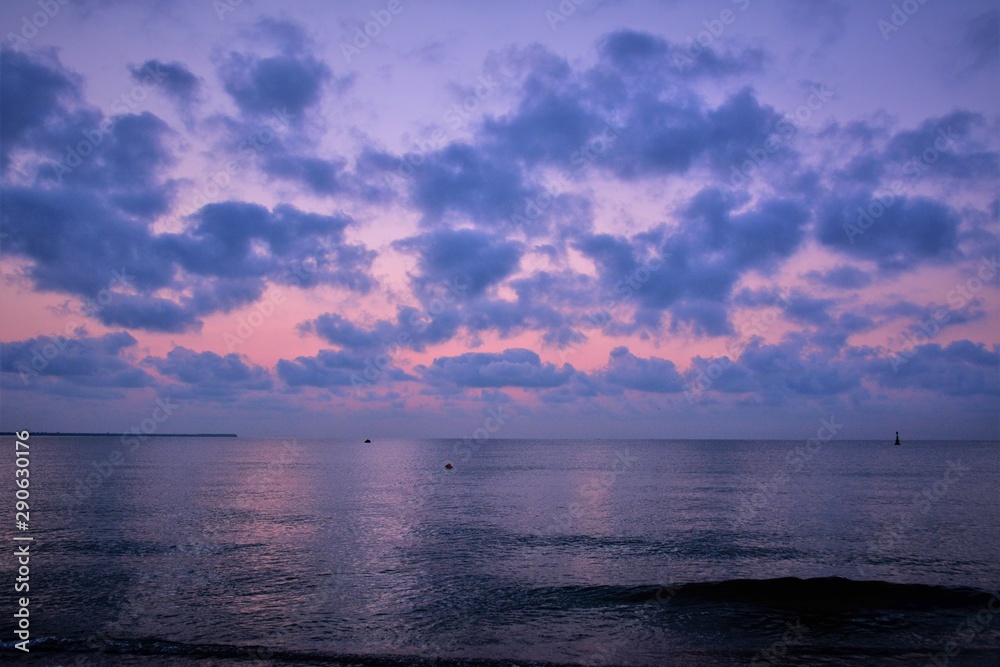 sunrise with clouds on the seashore sunrise with clouds on the seashore