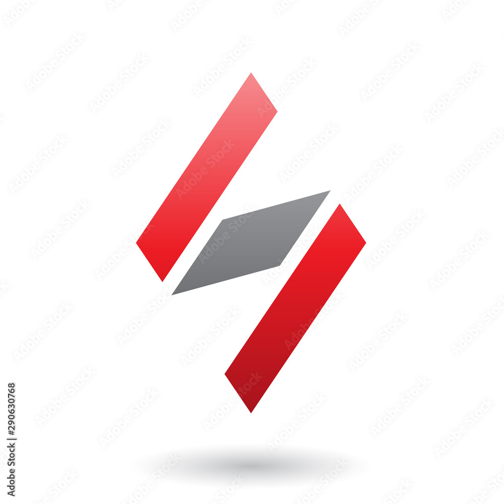 Red and Black Diamond Shaped Letter S Illustration Red and Black Diamond Shaped Letter S Illustration