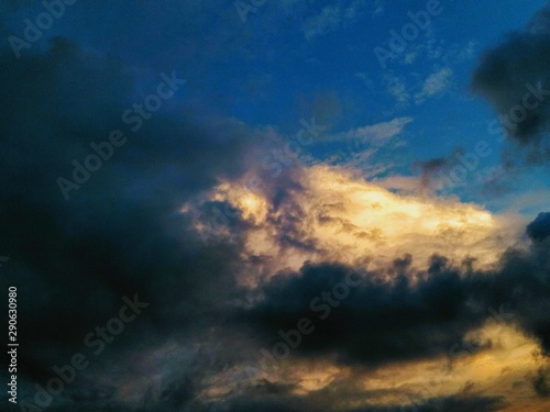 dramatic sky with clouds