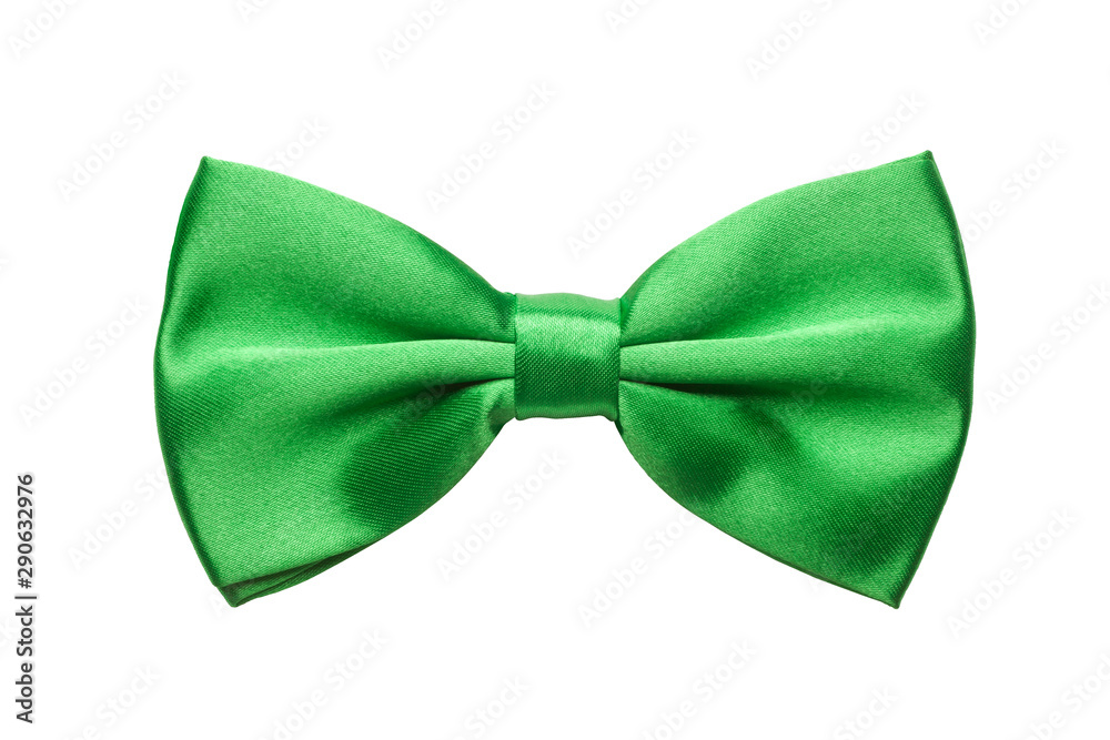 Green bow tie isolated on white background Green bow tie isolated on white background