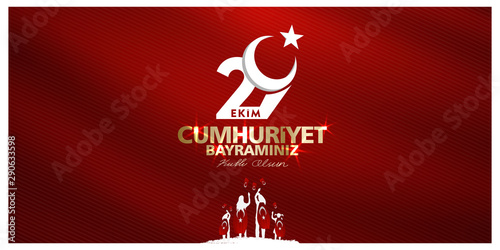 29 ekim, cumhuriyet bayrami, Translation: 29 october Republic Day Turkey and the National Day in Turkey. celebration republic. vector illustration.