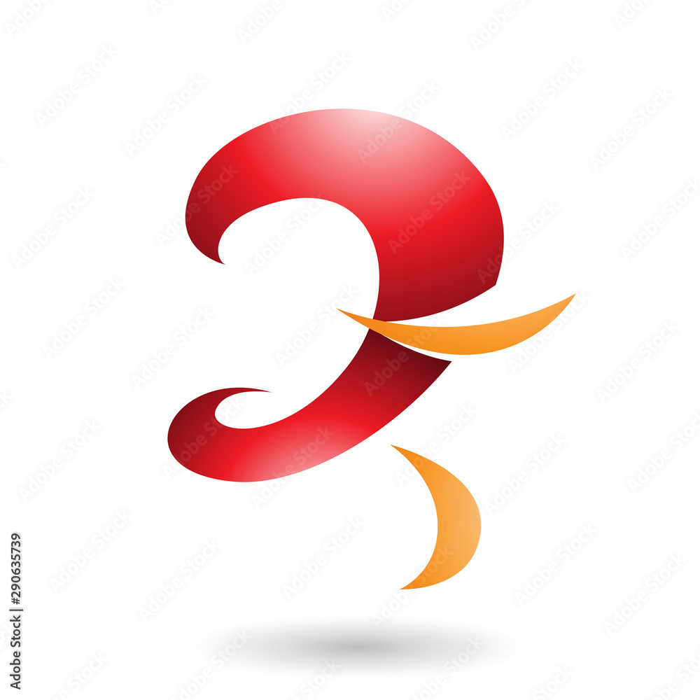 Red Glossy Curvy Fun Letter Z Illustration Red Glossy Curvy Fun Letter Z Illustration