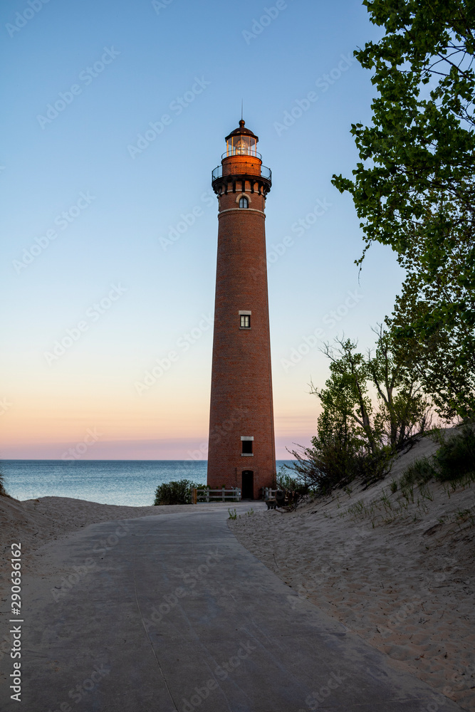 sunshine on top of lighthouse