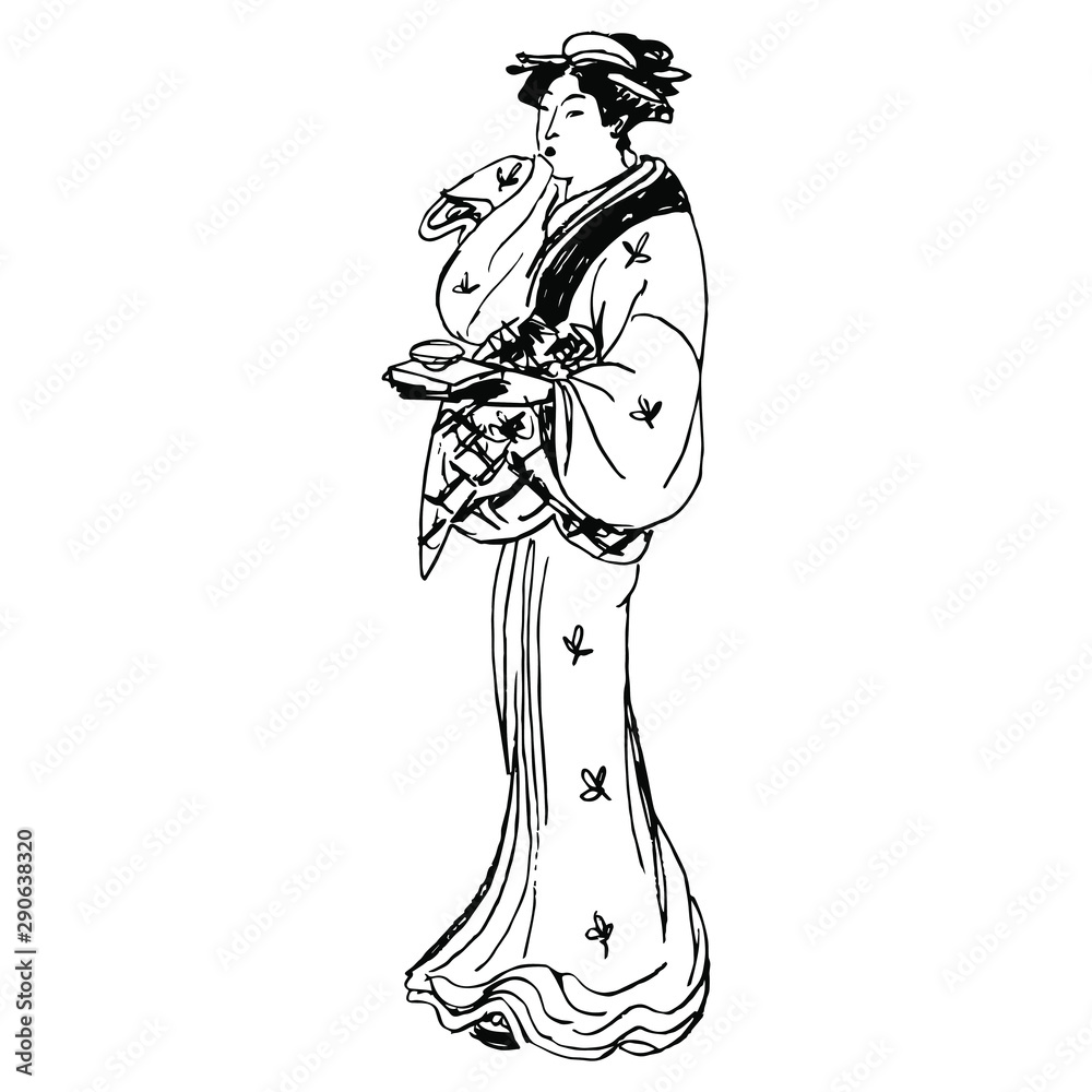 80+ Girls Kimono Dress Drawing Stock Illustrations, Royalty-Free Vector  Graphics & Clip Art - iStock