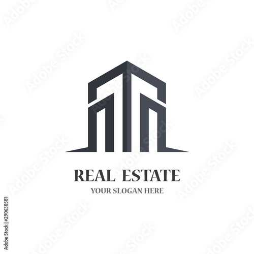 Real estate logo icon illustration