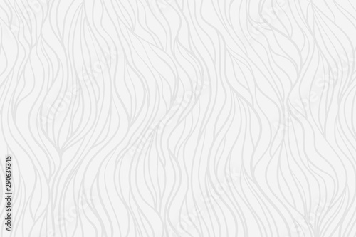 Wavy monochrome background. Hand drawn waves. Stripe texture with many lines. Waved abstract pattern. Black and white illustration