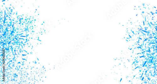 Confetti on isolated white background. Luxury texture. Festive backdrop from glitters. Print for polygraphy, posters or banners