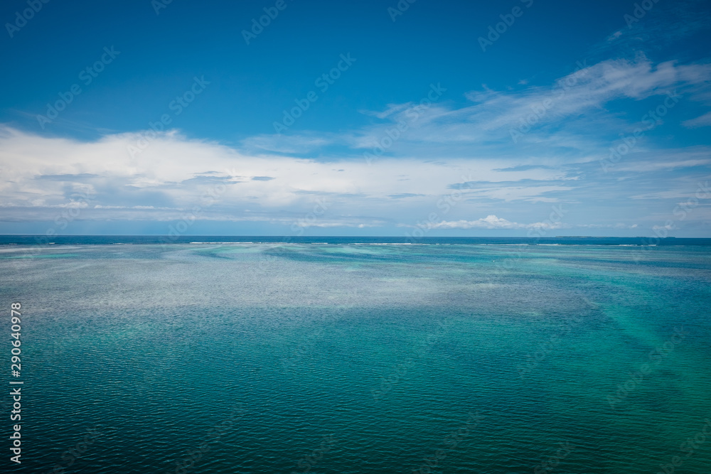 Beautiful blue ocean in San Blas islands