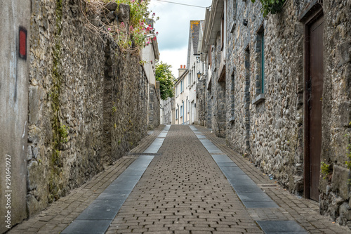 Narrow streets of medieval town of Kilkenny, Ireland