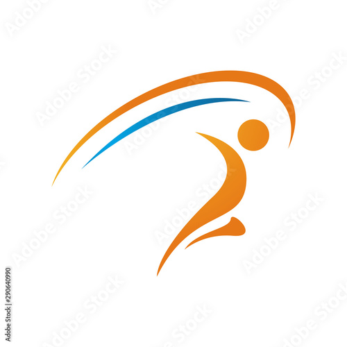 abstract healthy active people logo design vector illustrations