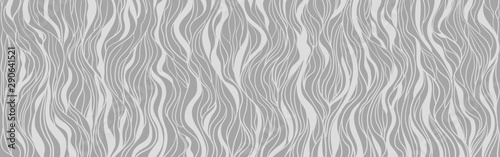 Wavy background. Hand drawn waves. Seamless wallpaper on horizontally surface. Stripe texture with many lines. Waved pattern. Line art. Print for your design
