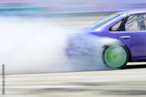 Speed Motion Blur side view drift car