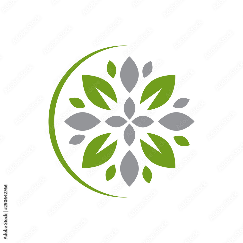 Round emblem flower in a circle n linear style a Vector abstract flower logo design of natural products like Cosmetics, Florist, Spa, Beauty salon, Decoration, Boutique Round emblem flower in a circle n linear style a Vector abstract flower logo design of natural products like Cosmetics, Florist, Spa, Beauty salon, Decoration, Boutique